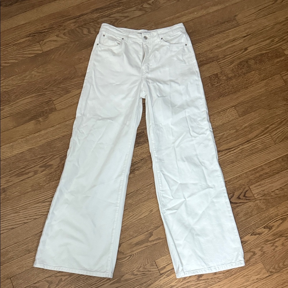 Zara White Wide-Leg Jeans US6